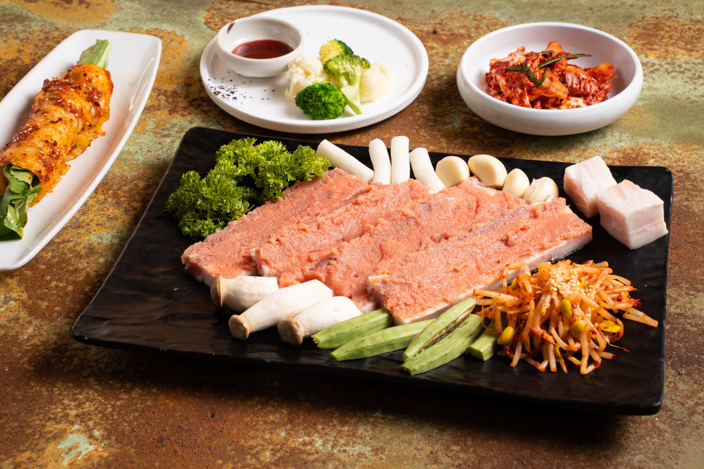 명란삼겹살 한 상